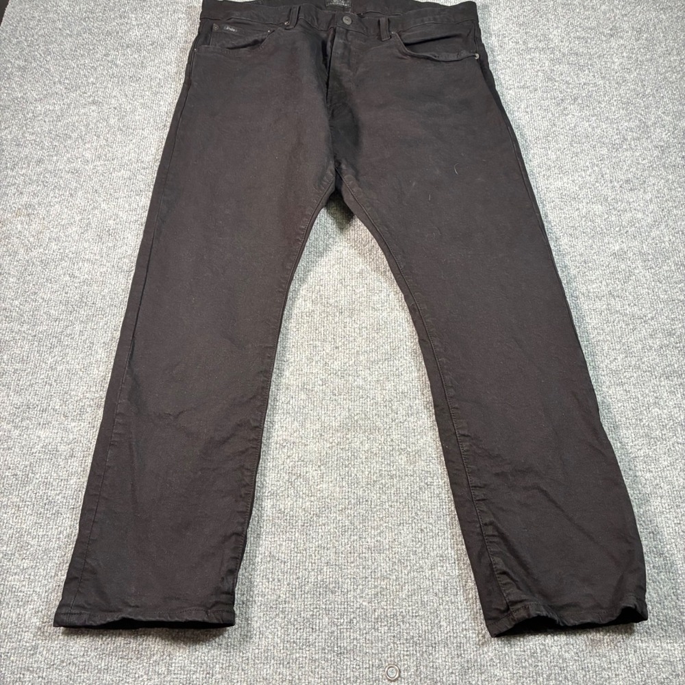 Polo Ralph Lauren Varick Slim Straight Jeans Mens 36x30 Black Stretch Denim